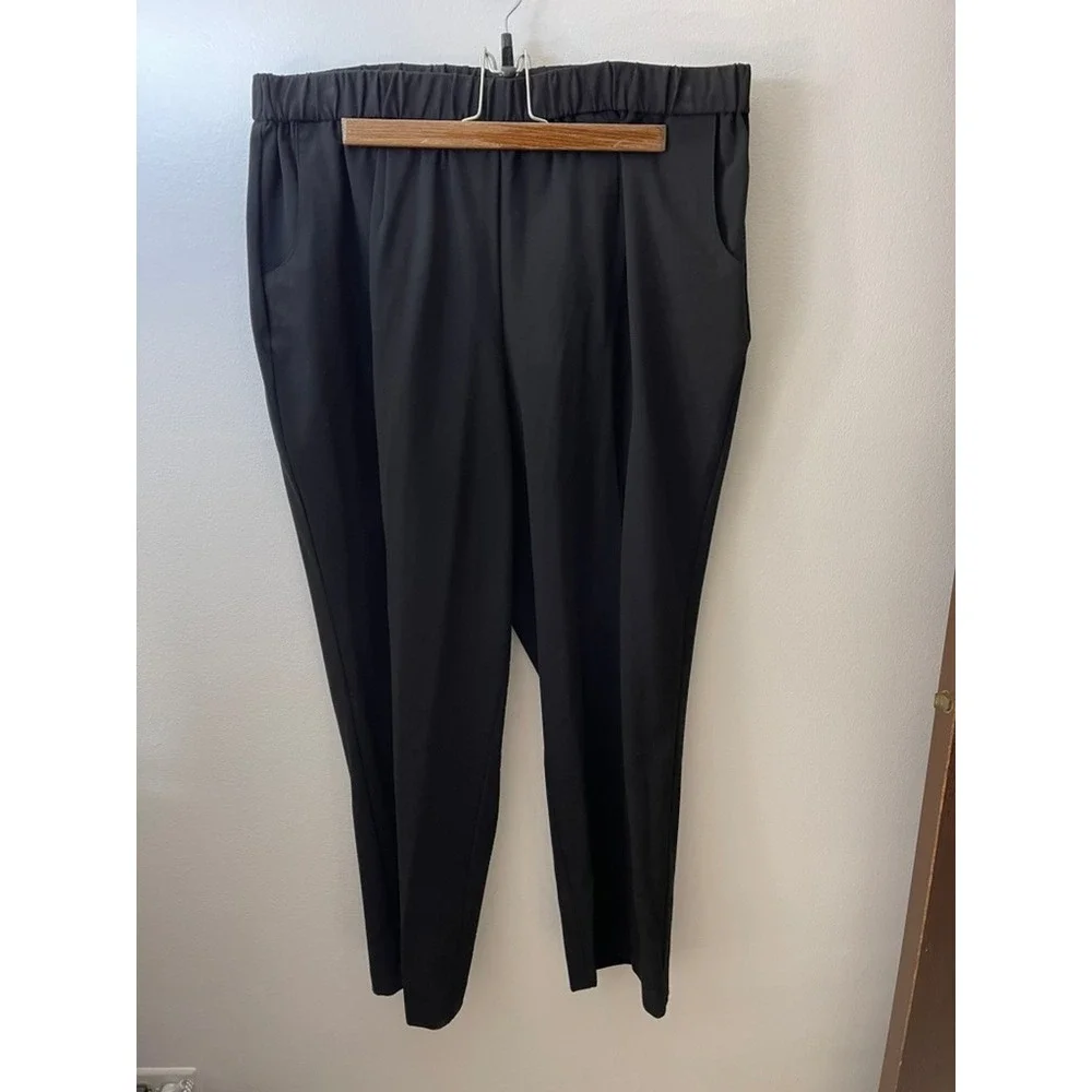 Sag Harbor Stretch Woman Black Pull On Tapered Pants Plus Size 22W New With Tags